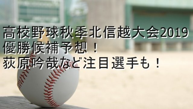 春の選抜高校野球2020優勝候補予想ランキング 高橋宏斗など注目選手も
